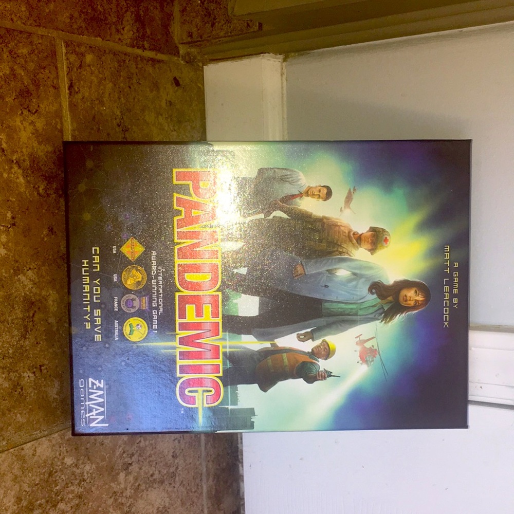 pandemic board game, collaborative.  played once